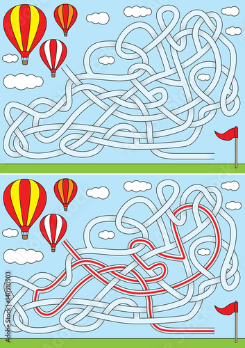 Hot air balloon maze