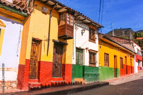 Colonial street. Bogotá, Colombia.