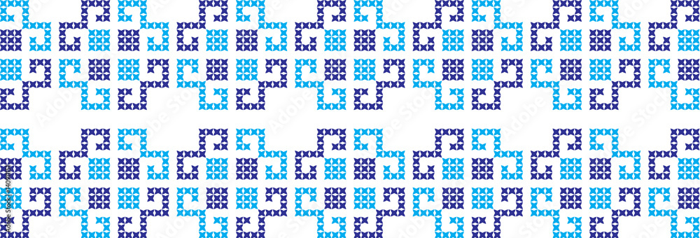Fototapeta premium Embroidered cross-national pattern