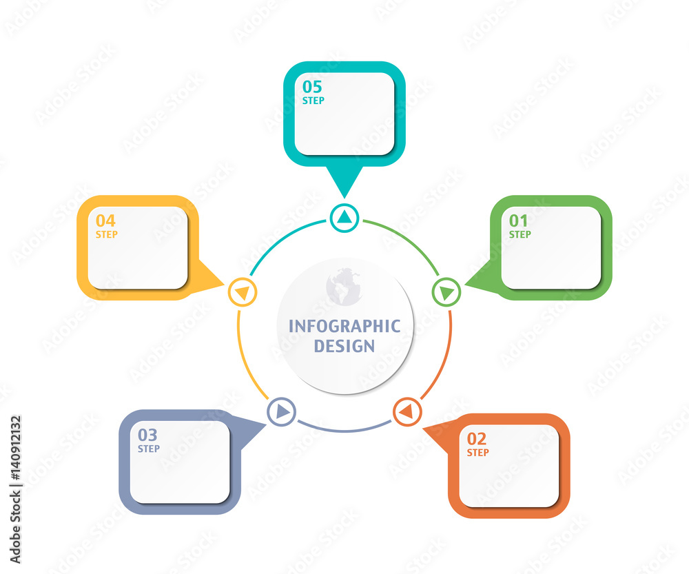 Modern Design template / can be used for infographics / numbered banners