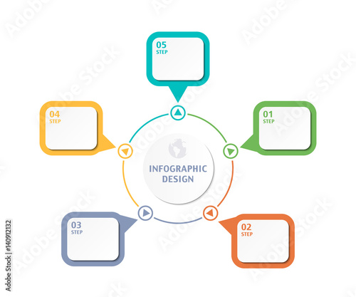 Modern Design template / can be used for infographics / numbered banners