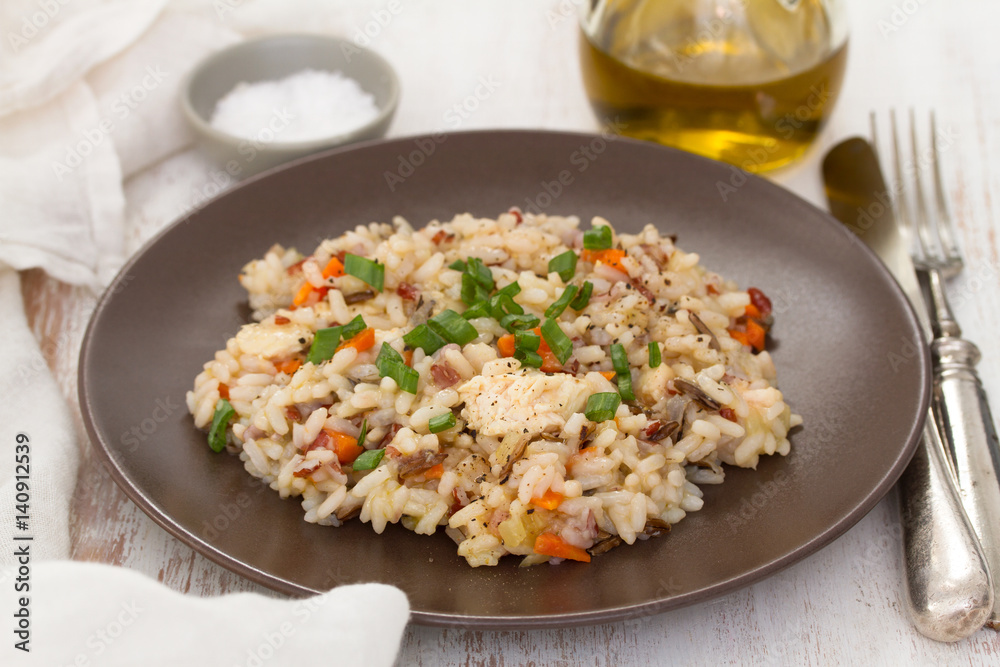 rice with chicken and vegetables rice with chicken and vegetables