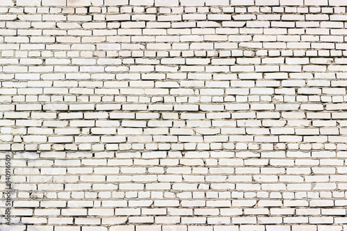 White brick wall texture grunge background