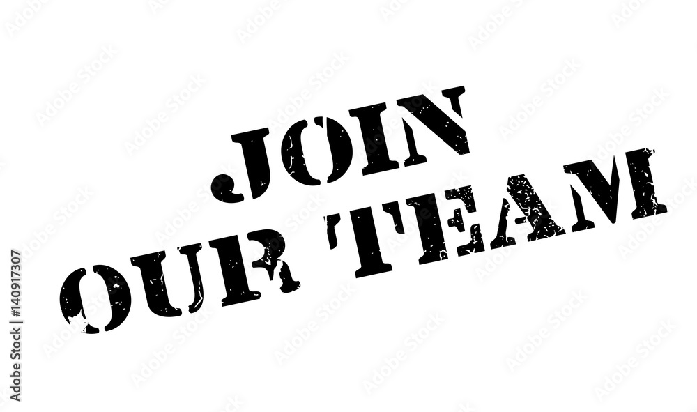 Join Our Team rubber stamp. Grunge design with dust scratches. Effects can be easily removed for a clean, crisp look. Color is easily changed. Join Our Team rubber stamp. Grunge design with dust scratches. Effects can be easily removed for a clean, crisp look. Color is easily changed.