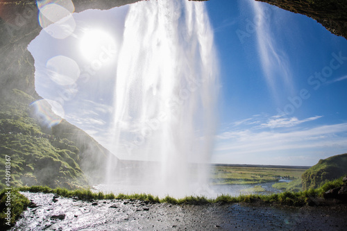 Famous waterfall Seljalandsfoss, Iceland.