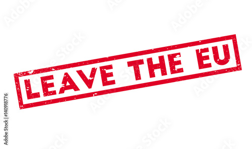 Leave The Eu rubber stamp. Grunge design with dust scratches. Effects can be easily removed for a clean, crisp look. Color is easily changed.