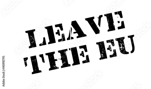 Leave The Eu rubber stamp. Grunge design with dust scratches. Effects can be easily removed for a clean, crisp look. Color is easily changed.