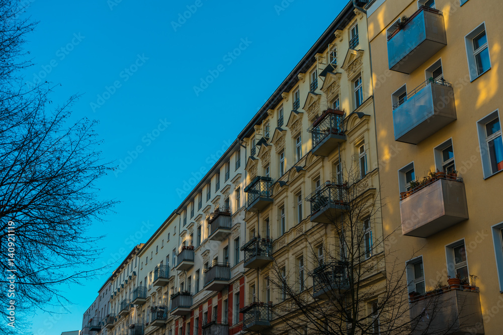 typical row houses at berlin