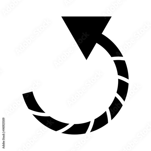 Black round arrow