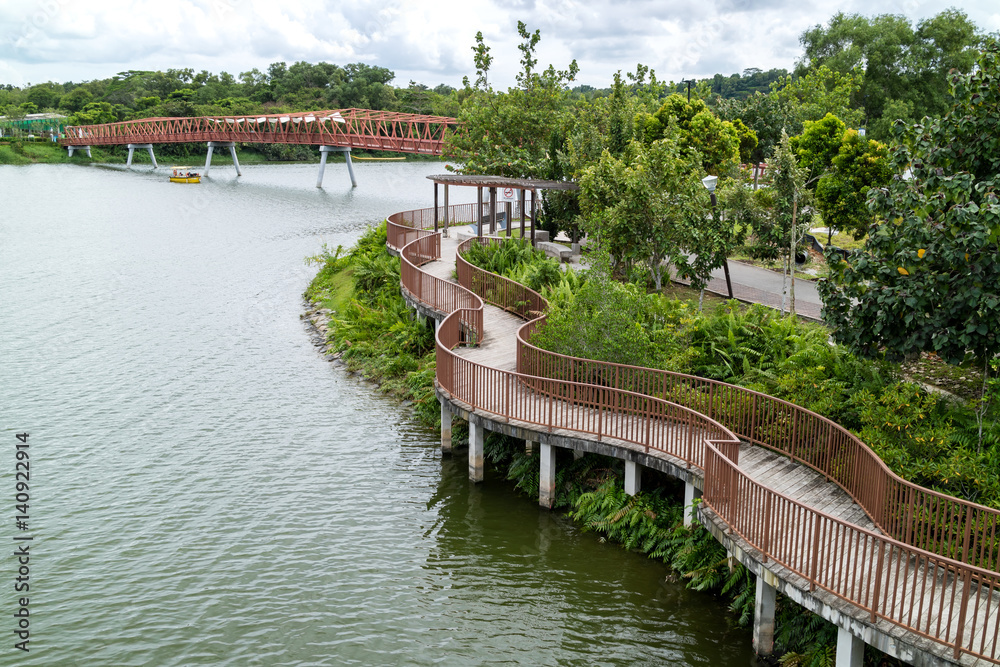 Lorong Halus Bridge at Punggol Waterways, Singapore Lorong Halus Bridge at Punggol Waterways, Singapore