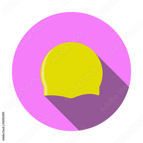 Sport swimming cap icon. This flat icon can be used for the web.