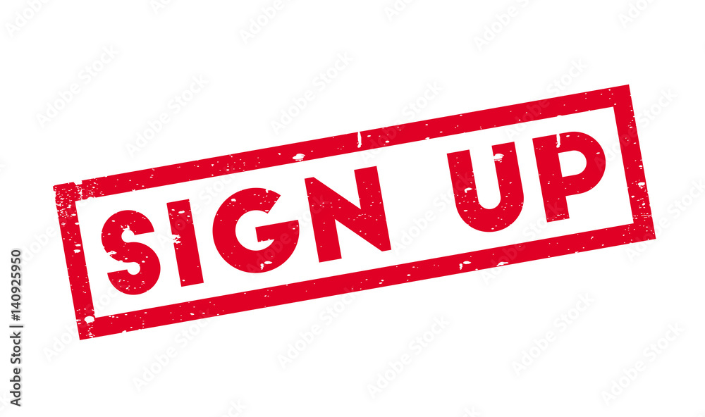 Fototapeta premium Sign Up rubber stamp. Grunge design with dust scratches. Effects can be easily removed for a clean, crisp look. Color is easily changed.