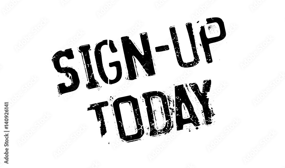 Sign-Up Today rubber stamp. Grunge design with dust scratches. Effects can be easily removed for a clean, crisp look. Color is easily changed. Sign-Up Today rubber stamp. Grunge design with dust scratches. Effects can be easily removed for a clean, crisp look. Color is easily changed.