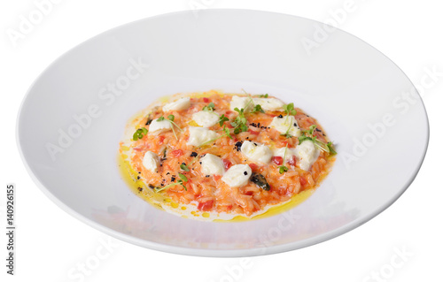 risotto with tomato jam Burato