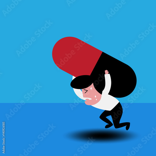 Man carrying a big medicine