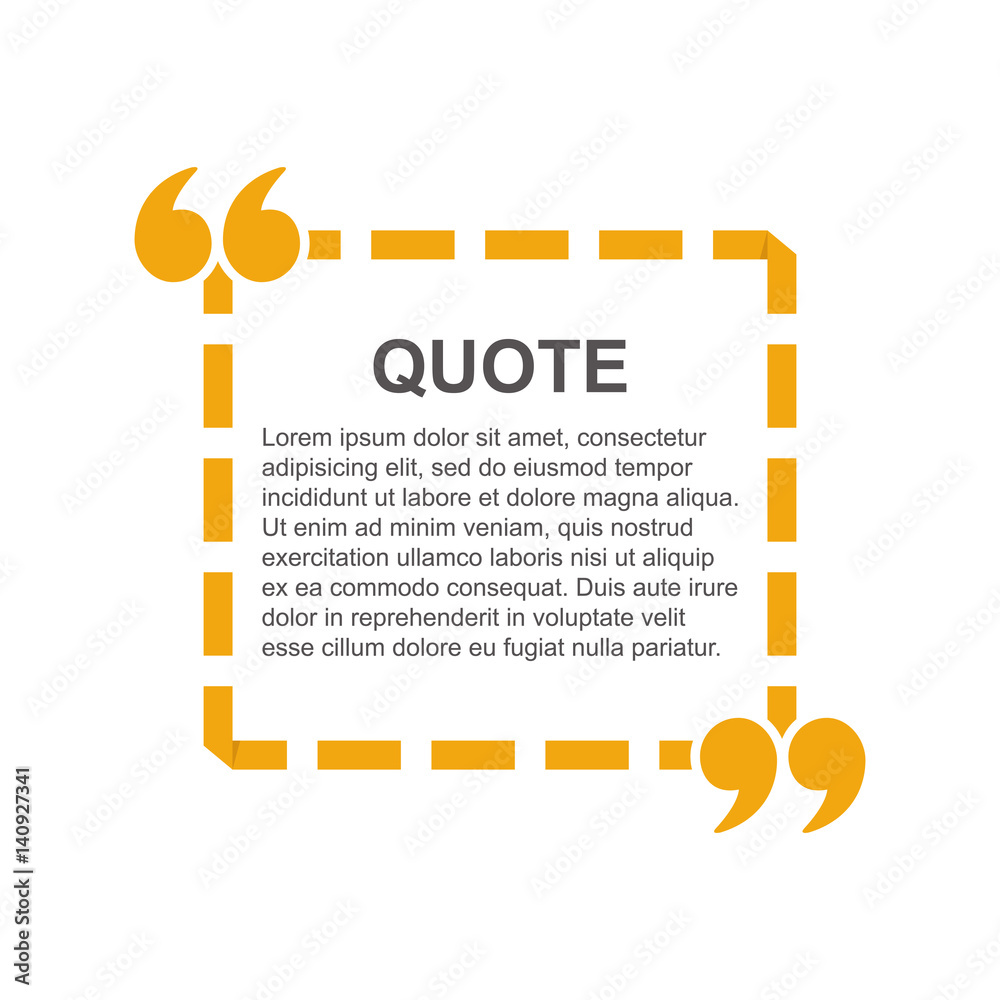 Quote blank template. Stock Vector | Adobe Stock