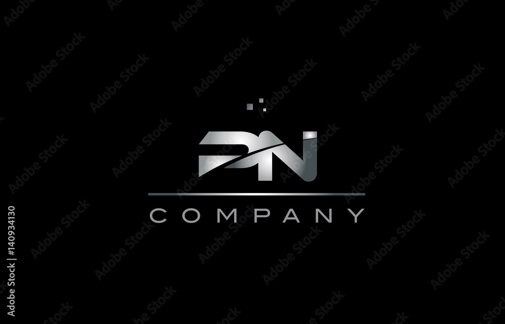 pn p n silver grey metal metallic alphabet letter logo icon template pn p n silver grey metal metallic alphabet letter logo icon template