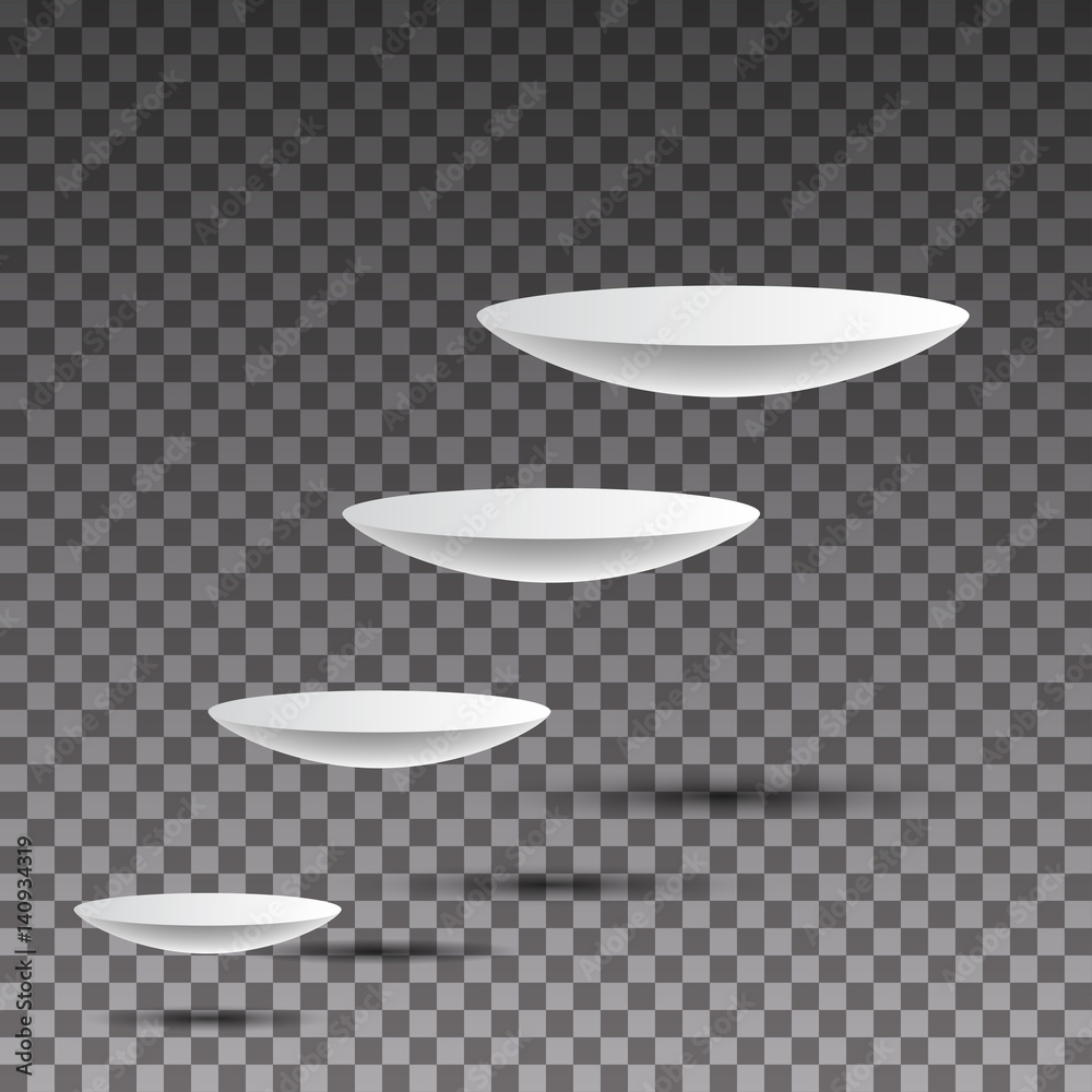 Round podiums isolated on transparent background Round podiums isolated on transparent background