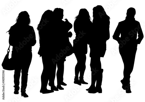 Big crowds people on white background