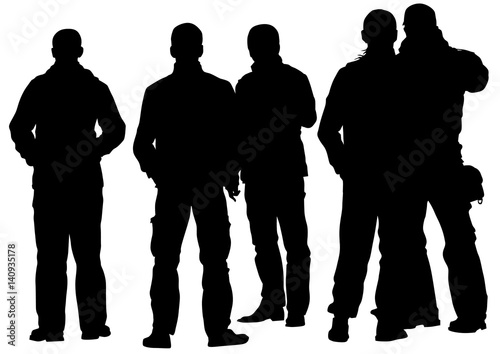 Big crowds people on white background