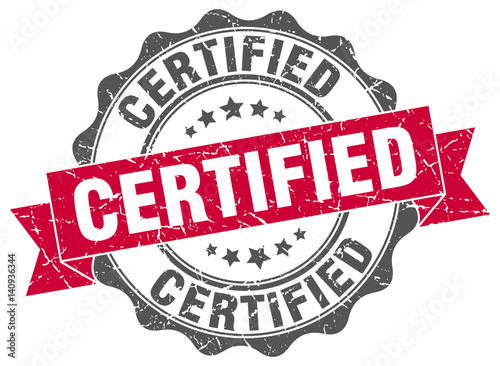 certified stamp. sign. seal