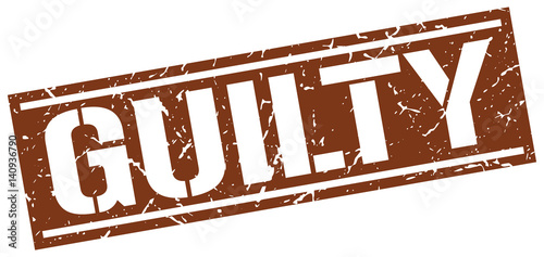 guilty square grunge stamp