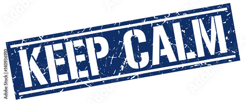 keep calm square grunge stamp