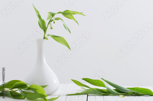 spring flowers in a vase photo