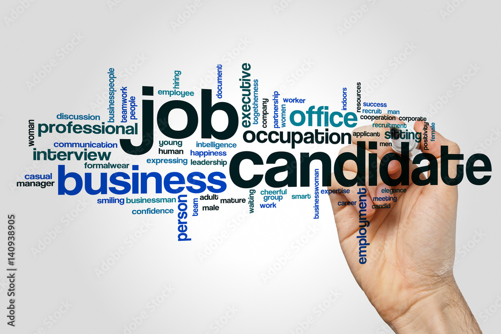 Job candidate word cloud Job candidate word cloud