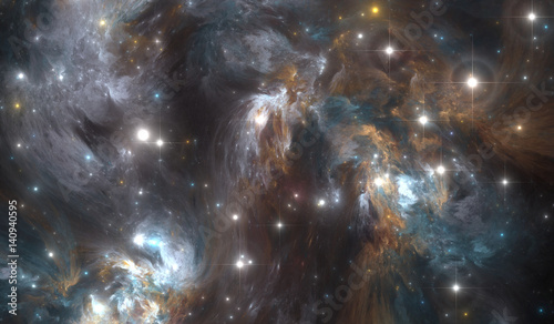 Fototapeta Naklejka Na Ścianę i Meble -  Reflection nebula the site of star formation, nebula radiates by reflected star light