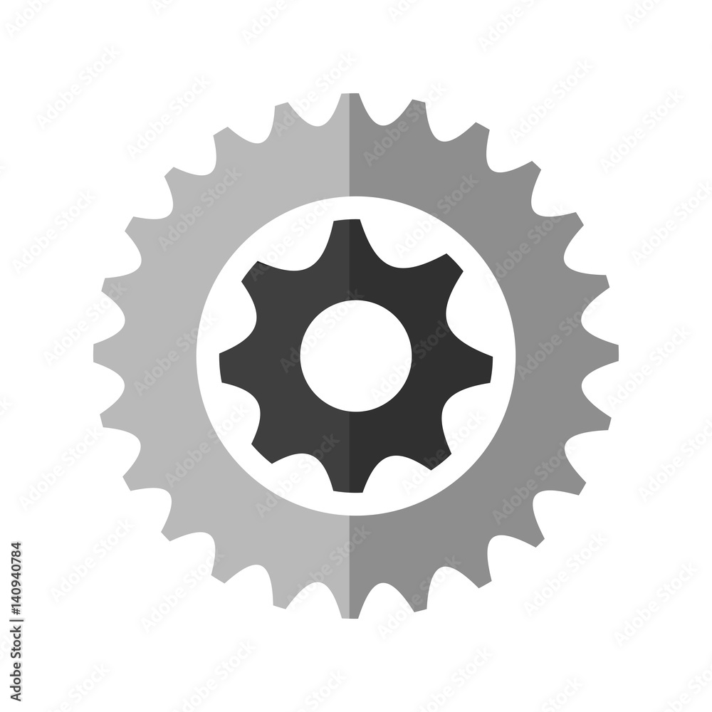 gear wheel icon over white background. vector illustration gear wheel icon over white background. vector illustration