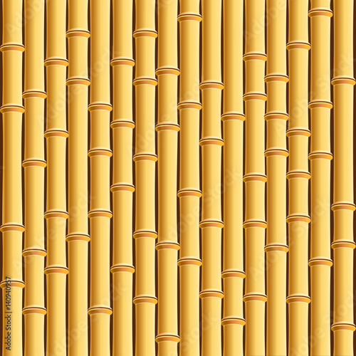 Brown Bamboo Stick Pattern Background. Vector
