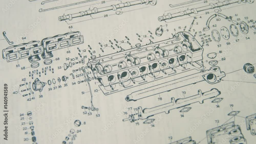 Technical Documentation of a Classic Car. Cylinder Block Technical Documentation of a Classic Car. Cylinder Block