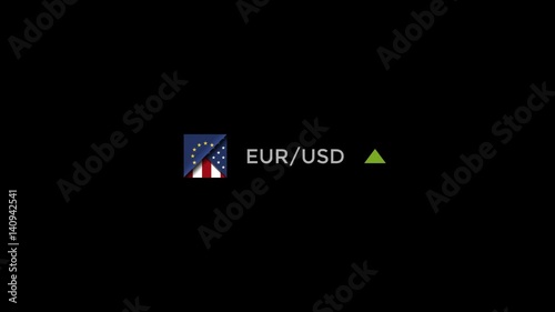 The change of the euro to major world currencies