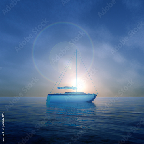 Crystal Boat Sunrise