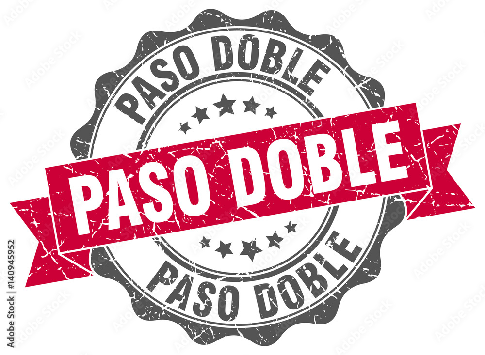 Obraz premium paso doble stamp. sign. seal