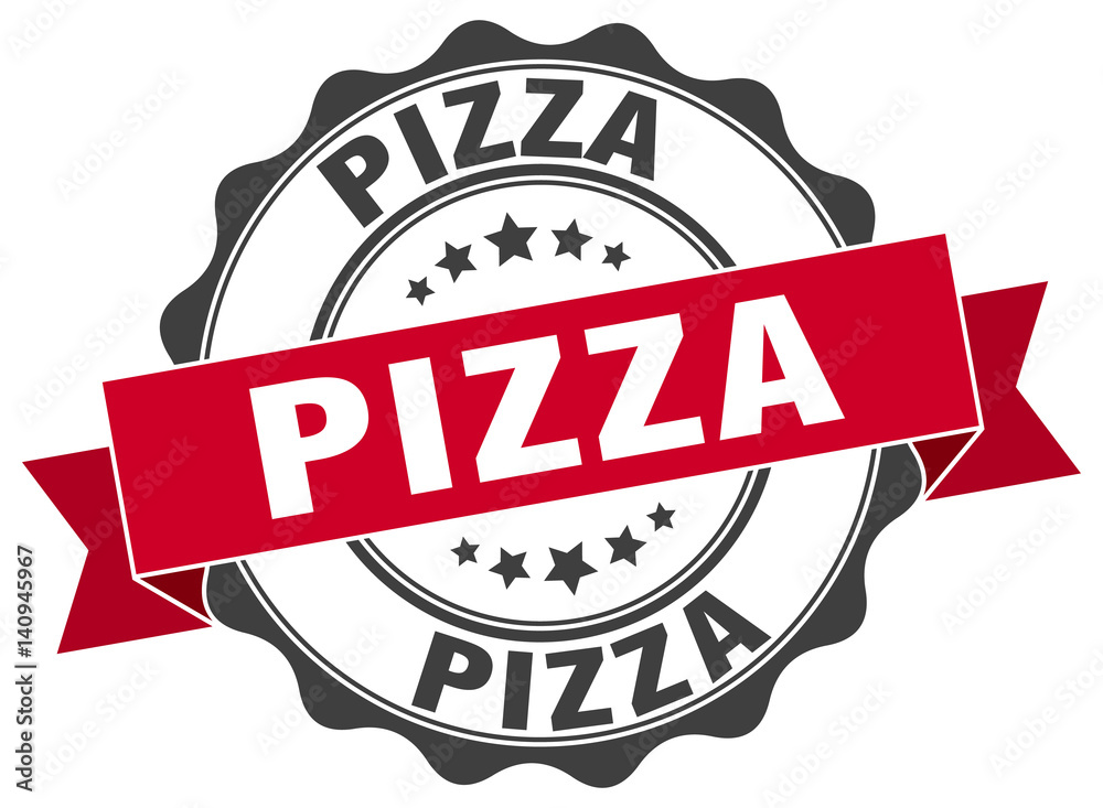Obraz premium pizza stamp. sign. seal