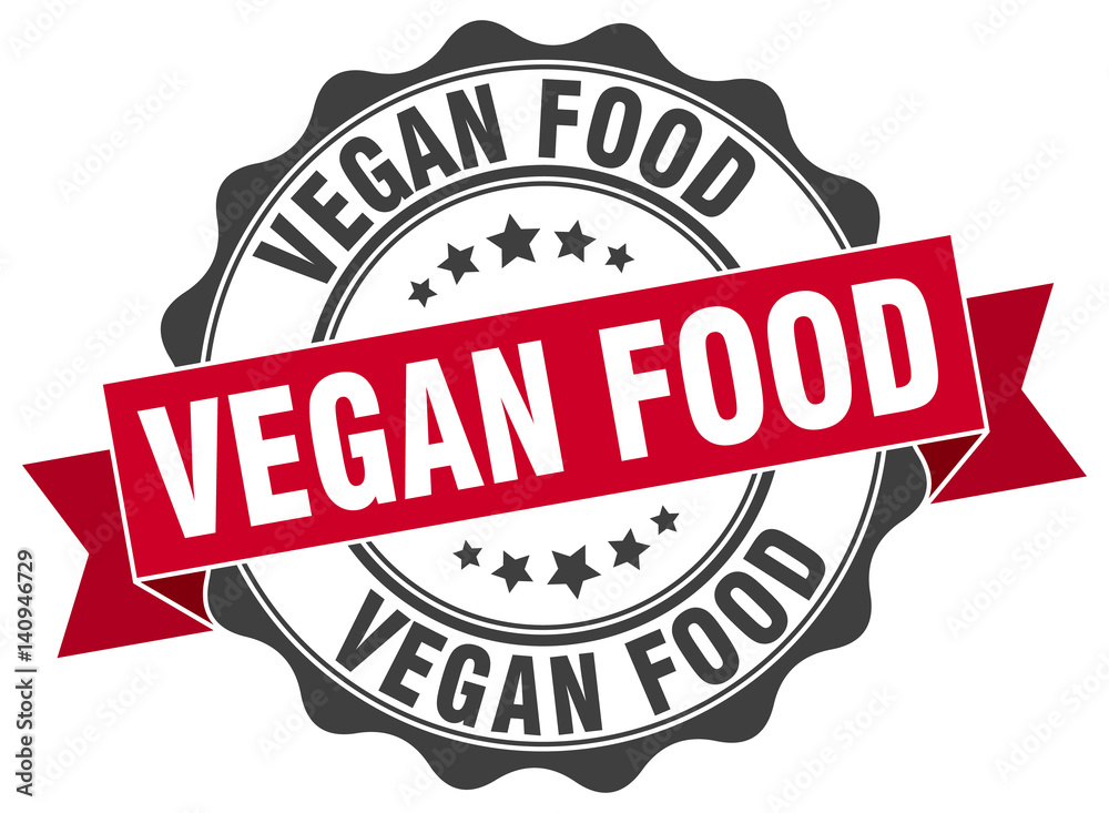 vegan food stamp. sign. seal