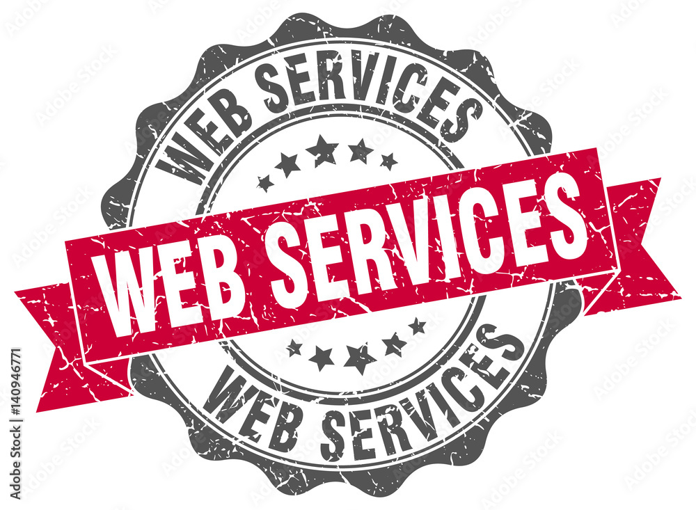 Fototapeta premium web services stamp. sign. seal