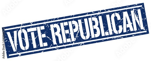 vote republican square grunge stamp