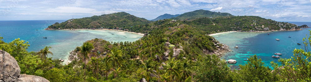 Panorama from John-Suwan Viewpoint at the souther tip of Koh Tao