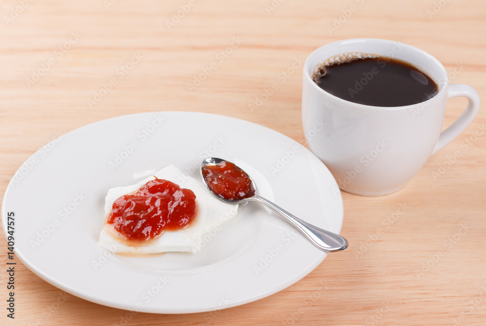 Brazilian dessert Romeo and Juliet, goiabada jam of guava and cheese Brazilian dessert Romeo and Juliet, goiabada jam of guava and cheese