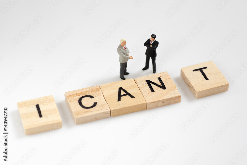 business miniature agreement with the word I can't business miniature agreement with the word I can't