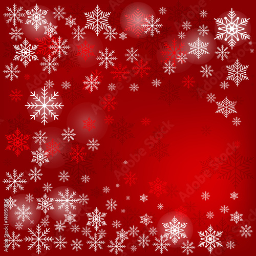 Christmas and New Year background with snowflakes