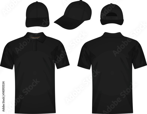 Baseball cap and polo t shirt vector