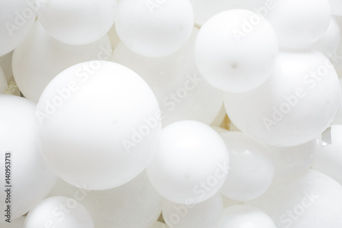 background of many white balloons. white texture