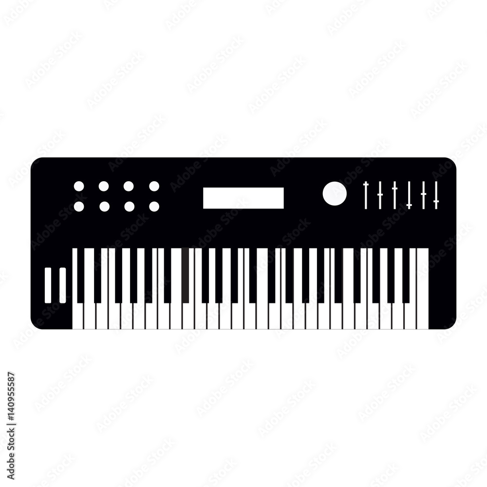 Synthesizer icon isolated on white background. Vector illustration. Synthesizer icon isolated on white background. Vector illustration.