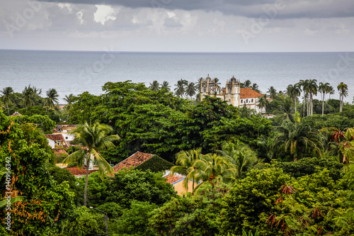 View over the old town of Olinda from Praca do Se, Olinda, Pernambuco, Brazil. photo