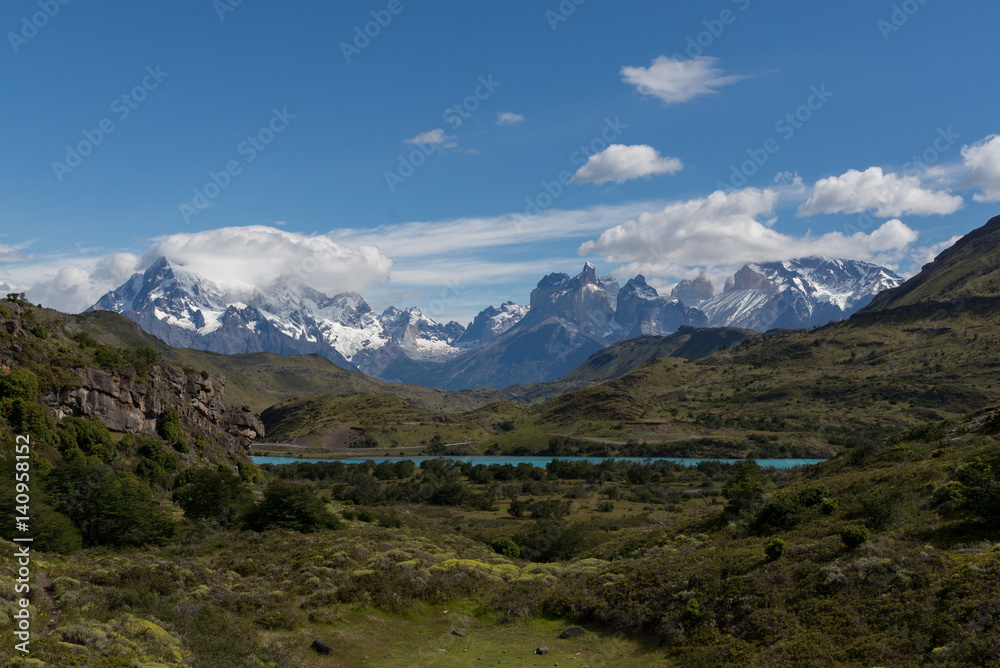 Mountains in Torres Del Paine National Park, Patagonia, Chile