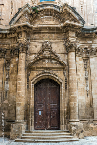 Old church deticated to Immaculate Conception on the Ortygia isle - old town of Syracuse on Sicily island  Italy